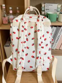 2件套女士防水尼龙时尚背包礼品套装（带吊坠）