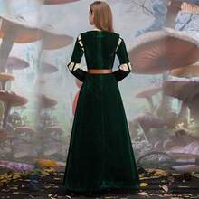 Brave Legend Cosplay Costume Melinda Princess Dress Cosplay Costume Halloween Cosplay Dress Queen Costume - Green - View 2