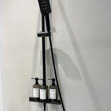 3pcs/Set 500ml/16oz Black Opaque Shoulder Cream Lotion Refillable Pump Bottles, Suitable For Shower Gel, Shampoo, Conditioner, Bathroom Use