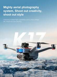 Drohne mit Kamera K17 Hochkonfigurierende Bildschirmsteuerungsversion - Ferngesteuerte Drone, ausgestattet mit einer Hochauflösenden Kamera für Video- und Fotoaufnahmen, Bildschirmkontrolle für Echtzeit-Bildübertragung, elektronischer Zoom, Vier-Wege-Stimmerkennung, bürstenloser Motor, Multi-Speed-Steuerung, lange Akkulaufzeit, aufgerüstete intelligente Hovering-Technologie zur Erhaltung stabiler Flughöhe, einfach zu bedienen für Anfänger