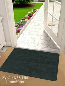 1 Piece Absorbent Non Slip Entryway Mat Made Of Durable Polyester Suitable For Front And Back Doors Entryway Pet Friendly Door Mat - Black - View 10