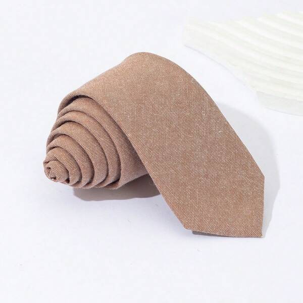 1 pezzo Cravatta da uomo di colore unito alla moda