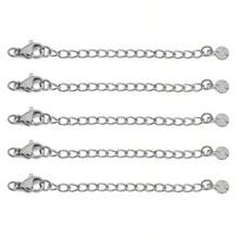 10 stuks roestvrijstalen verlengkettingen met kreeftsluitingen voor het maken van doe-het-zelf sieraden, armbanden, kettingen en connectoren