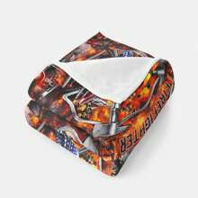 1 pătură confortabilă din flanel cu grafică de pompieri, decor dormitor, pătură de picnic, pătură de călătorie, pătură de lână, pătură de pat, pătură de pluș, pătură de agrement, pătură de toamnă, pilotă de vară, pătură de dormitor, pătură moale, pătură de canapea, pătură respirabilă, design moale tricotat din poliester, utilizare versatilă, lavabilă la mașină, cadou ideal pentru casă și călătorii pentru familie și prieteni, pătură caldă și confortabilă pentru dormitor, canapea, birou, activități în aer liber, camping