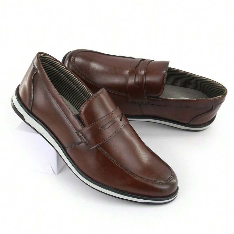 Men's Oxford Dress Shoes Casual Modern Comfortable - 鏽棕色 - 查看 1