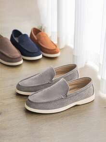 男士便士乐福鞋，夏季时尚小众一脚蹬休闲透气户外乐福鞋老款时尚秋季婚礼商务正装鞋英伦风格透气休闲软底鞋 - 彩色 - 查看 23