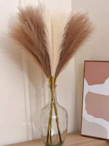 50/30/20/10pcs Faux Pampas Grass, Brown Pampas, Artificial Fluffy Pampas Grass, Fluffy Grass Flower Decorations For Bohemian Home Wedding Decoration, Outdoor Wedding, Wedding Decoration, Spring Decoration