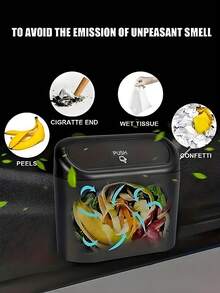 Foldable Car Trash Can For Interior Use, Front Passenger Seat, Rear Hanging Car Storage Box, Small Storage Bin, Umbrella Storage, Wet And Dry Dual-Use Garbage Bag, Long-Distance Travel Hook Type Trash Can, Multi-Functional, All Season Universal, Living Room, Kitchen, Bathroom, Camping, Barbecue, Foldable Trash Can, Car Wash Bucket, Car Specific - Black - View 9