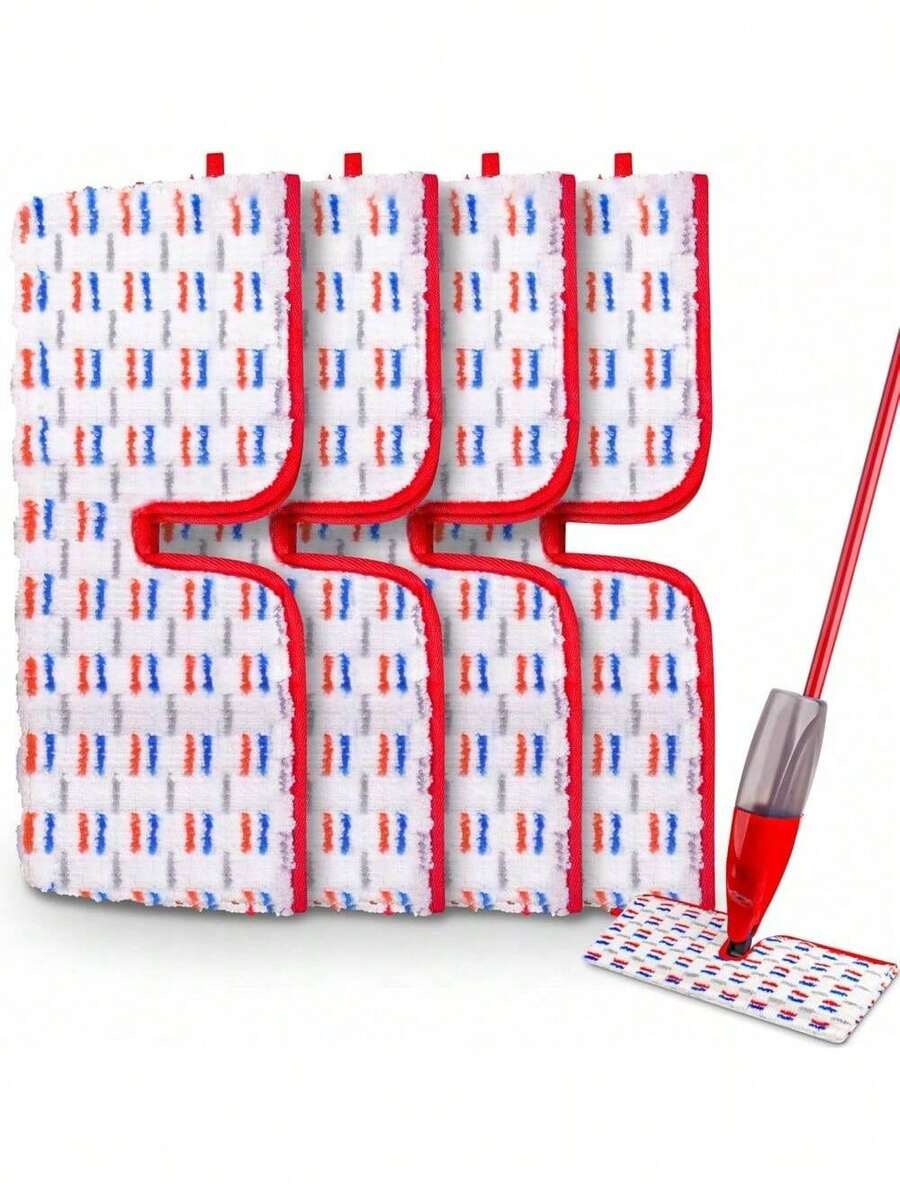 4 Pack Mop Refill Pads Compatible With O-Cedar ProMist MAX Spray Mop Reusable Pads Refills Microfiber Replacement Heads Dry Wet Use Double Sided Machine Washable For All Surface Floor Cleaning - Pack Of 4 - View 1