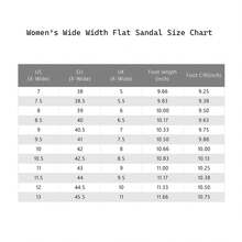 Women's Wide Width Flat Sandals, Flip Flop Casual Slip On Strappy Sandals Summer Beach Shoes For Women. - 棕色 - 查看 5