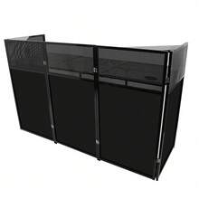 DJ Event Facade Foldable Screen Frame DJ Booth Stand W/ 23" X 73" Flat Table Top - Black - View 7