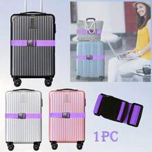 2pcs/1pc Adjustable Anti-Theft Luggage Strap With Quick Release Buckle, Bright Travel Packaging Strap For Suitcases, Upright Boxes, Double-Layered Bags, Durable Polyester, Easy To Clean, Hand Wash/Machine Wash, Stylish Streetwear Design Bag For School School Accessories School Stuff