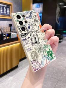 1pc Statue Of Liberty Stamp Design Shockproof Phone Case Compatible With Apple, /Compatible With Galaxy, Compatible With Infinix, Compatible With Redmi, Compatible With OPPO, Compatible With VIVO, Compatible With Realme - Beige - View 5