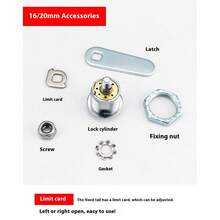 Mechanical Latch Lock For File Cabinet Doors, Emergency Lock For Communication Cabinets, Password Cabinet Lock With Plum Blossom Lock Core, Durable And Anti-Corrosion - Multicolor - View 4