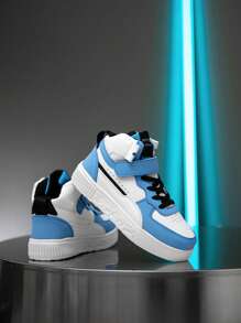 1 Paio di scarpe sportive alte per bambini, scarpe da skate nuove e migliorate, scarpe sportive casual, scarpe da corsa, versatili, alla moda e traspiranti, per ragazzi e ragazze