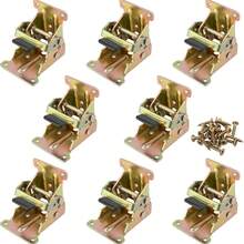 8 Pack 90 Degrees Folding Table Legs Brackets, Lock Extension Support Bracket Heavy Duty Folding Brackets, Foldable Self-Lock Hinges With Screw For Table Chair Bed Leg Feet - Multicolor - View 9