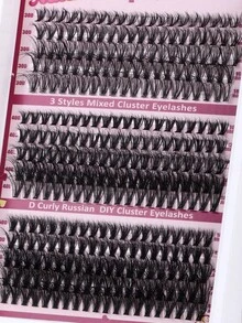 300 Stück Büschel Wimpern D-Locken DIY Wimpernverlängerungs-Set, 10-18mm gemischte Länge schwarze einzelne Wimpern mit Werkzeugesset 30D+40D+50D schwarze D-Locken Wimpernverlängerungs-Bundle mit Kleber und Versiegelung, Entferner, Pinzette, Augenpinsel, Großkapazitäts-Büschel-Falschewimpern+Wimpernkleber inklusive Mascara-Pinsel, Pinzette mit Doppelspitze, Wimpernentfernungscreme für Zuhause und Reise Wimpern-Set, Wimpern, Falsche Wimpern