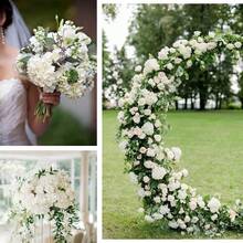 45支/25支/5支/1支绣球花仿真花，白色带茎仿真绣球花，适用于家居、婚礼、派对装饰、花环、新娘捧花、DIY插花、母亲节、生日、礼物、情人节 - 白色 - 查看 4