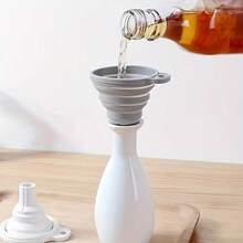 1 Foldable Silicone Funnel - Mini, Food S Kitchen Tool For Convenient Liquid Distribution