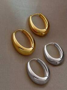 2 对欧美时尚个性化奢华女士耳环 - 彩色 - 查看 1