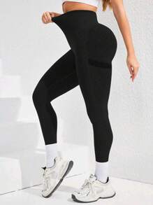 TNTOR Pantalones de fitness de cintura alta levantadora de glúteos para mujer de talla grande, mallas deportivas elásticas de secado rápido con efecto peach butt, diseño de cintura alta con control de abdomen, adecuados para entrenamiento, ciclismo y yoga