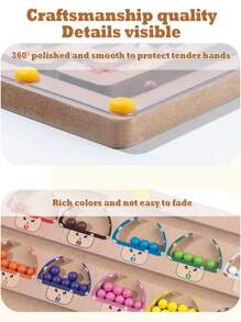 Wooden Magnetic Mushroom Maze, Wooden Color Classification Maze, Montessori Color And Number Classification Board, Montessori Fine Motor Skills Toys, Magnetic Toys, Magnetic Games, Suitable For Children Aged 3+