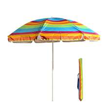 Heavy Duty Folding Beach Umbrella, Large 220cm Multicolor Garden Umbrella With Carry Bag, Lightweight Sun Umbrella UV 50 Protection Outdoor Umbrella With Aluminum Tube, Ideal Umbrella For Outdoor/Beach/Summer - Nhiều màu - Xem 1