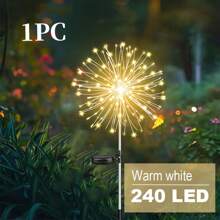 1PC Dandelion Gardening Landscape Outdoor Waterproof Fireworks Light Wedding Decoration Holiday Lawn Light 8 Lighting Modes Household Color, Warm White, White, 60/150/200/240LEDs Multiple Models Available
