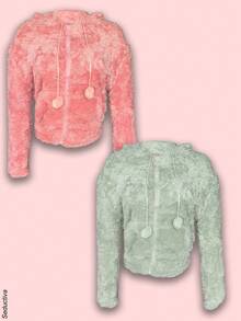 Kit de 2 sudaderas afelpadas con capucha para mujer, multicolor, tela de poliéster, aptas para temporadas de otoño e invierno, cuello redondo con capucha, mangas largas, interior cálido y agradable con tu piel. Ajuste con cierre frontal, bolsillos tipo canguro. Te llegarán 2 sudaderas en colores al azar. - Multicolor - Ver 3