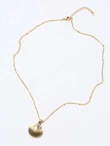 1 件女式 18K 镀金吊坠防水沙滩珠宝不锈钢波西米亚风格贝壳吊坠项链配珠链夏季 - Necklace - 查看 8