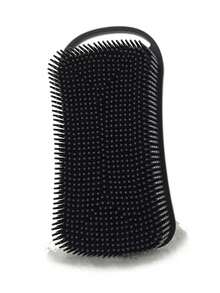 1pc Silicone Exfoliating Body Scrubber, 2 In 1 Silicone Body Shampoo Brush, Soft Silicone Loofah For Sensitive Skin, Shower Silicone Hair Scalp Massager, Easy To Clean, Lather Well - Multicolor - View 10