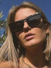 1 Pair Triangle Cat Eye Fashion Glasses For Women, Wear Makes You Look Youthful, Stylish And Charming, Suitable For Party, Business, Travel, Dining, Photography, Festivals And Accessories