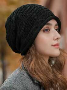1pc Reggae Messy Braid Knit Hat, Fashionable Wig Beanie Warm Hat, Unique Personalized Pullover Cap - 1pcs - View 8