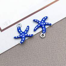 10 buc 10x10mm drăguț email oțel inoxidabil stea de mare farmece mini drăguț viață marină animale pandantive pentru DIY ocean brățară colier cercei bijuterii confecționare meșteșuguri accesorii