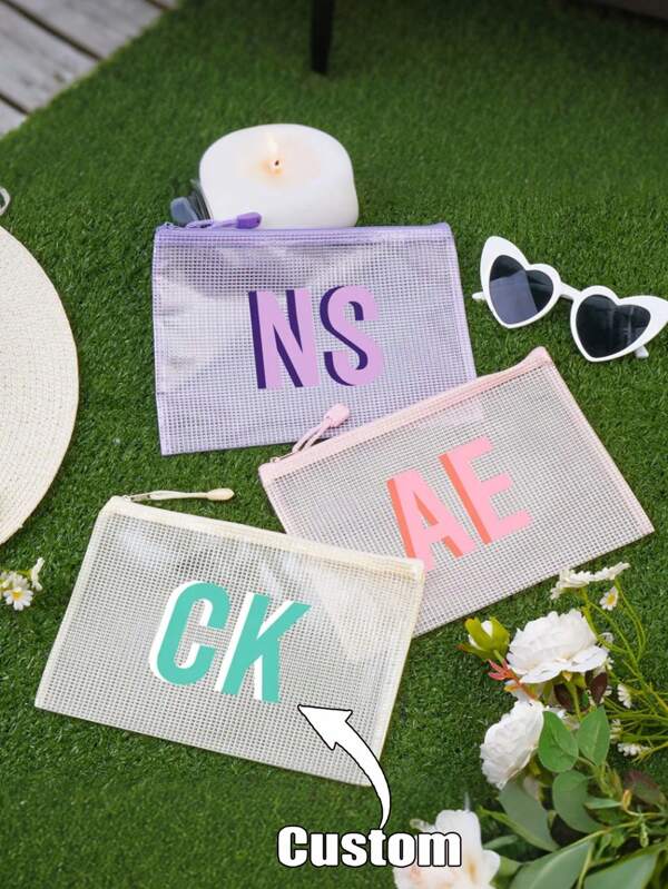 Custom Waterproof Pool Bag, Name Shadow Custom Color Pool Bag, Large Personalized Name Shadow Beach Bag, Bridesmaid Wedding Bag, Personalized Pool Bag, Waterproof Bag, Customized Bachelor Sunscreen Bag