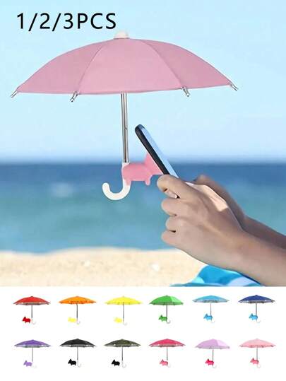 1/2/3/4pcs Phone Umbrella For Sun Shade With Suction Cup Stand, Cell Phone Umbrella Sun Shade, Phone Umbrella Cell, Outdoor Sun Phone Umbrella Mobile Holder For Phone With Adjustable Piggy Suction Cup Phone Cell Sunshade, Suction Cup Stand, Mobile Phone Holder With Universal Adjustable Glare Blocking For Outdoor, For Cell Phones, Kindle, Pad, Smartphone, Compatible With IPhone, Android Phone, Gift For Birthday, Family, Friends, For Summer Holiday Outdoor Beach Travel Phone Stand, Phone Accessories