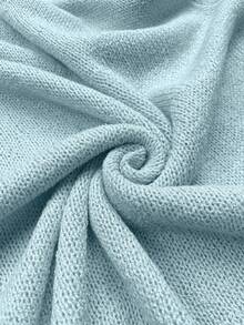 Women's Elegant Sexy Open Back Solid Color Maxi Beach Cover Up Dress, Summer European & American Style - Baby Blue - View 11