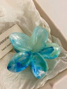4 Stück/1 Stück Frauen 7,8 cm große Blumen Haarclips in Farbverlauf Rosa, Blau, Grün, Rot, modisches, vielseitiges, elegantes, einfaches Design Haraccessoire, geeignet für täglichen Ausgang, Lässig, Party, Pendeln, Urlaub, Haarstyling, Make-up, Outfit-Kombinationen Haarspangen, Haarklammern, Haarclips, Haarverschlüsse, Haarfänger