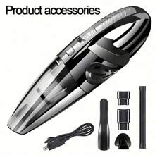 Mini aspirateur de voiture portable sans fil, petit aspirateur à main pour un nettoyage rapide, aspirateur à main sans fil rechargeable pour le nettoyage de la maison, du bureau et de la voiture, accessoires de voiture