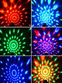 1pc Bring The Party To Life With Sound Activated RGB Disco Ball Lights - 7 ModesRemote Control, Perfect For Home Room Dance Parties, Bars, Karaoke, Weddings & More! - Multi-color light - View 4