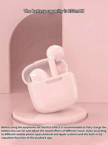 Wireless Macaron Colour Mini In-Ear Ultra Long Life Headphones-Pink