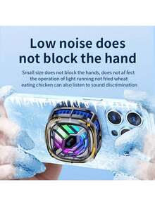 1 pieza Enfriador de teléfono de verano | Dispositivo de enfriamiento digital con pantalla magnética | Ventilador de enfriamiento por semiconductor - Negro - Ver 10