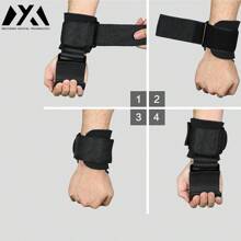 MEIYIXING MEIYIXING Weight Lifting Hook Grips With Wrist Wraps Hand-Bar Wrist Strap Gym Fitness Hook Weight Strap Pull-Ups Power Lifting Gloves
