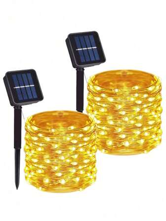 Solar String Lights LED Outdoor,Copper Wire LED Solar Lamps Fairy,Solar Fairy Lights,Used For Garden/Camping/Wedding/Patio/Terrace Decoration