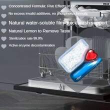 50pcs/30pcs High-End Dishwasher Pods - Triple-Action Formula, Compatible With All Dishwasher Models, Delivers 10x Cleaning Power Against Tough Grease And Stains - Dishwashing Beads - View 6