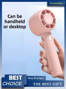 1 pieza/2 piezas Ventilador mini recargable personal, Ventilador mini portátil, Ventilador mini turbo portátil de 3 velocidades ajustables de doble propósito recargable y silencioso para enfriar, para camping, viajes, hogar, 300mAh, para verano, playa, interior y exterior, accesorios de playa, viaje