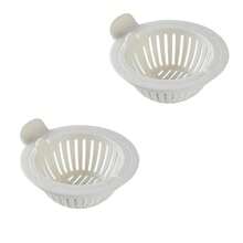 2pcs Easy Open Sink Strainer Kitchen Bathroom Drain Basket Trash Strainer Drain Hair Collector Prevent Clogged Sewer Drain Cover