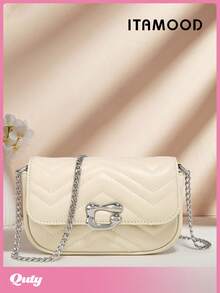 奢华设计师轻便商务休闲小巧优雅绗缝方形包和小手提包、别致超细纤维皮革黑色钱包和托特包、简约复古翻盖单肩包和腋下钱包、便携式可调节链条斜挎包 - 彩色 - 查看 1