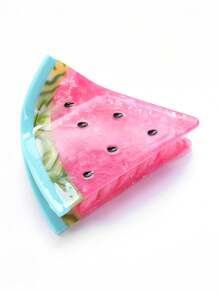 1pc Premium Unique Acetate Fruit Clip Shark-Shaped Hair Clip, Lightweight & Elegant, Suitable For Any Occasion