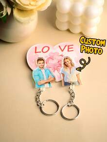 1pc Custom Couple House Keychain, Personalized Couple Key Holder, Together Since Couple Keyholder, Couple Keychain Hanger For Wall Anniversary Gift Idea, Gift For Couples, New Home Gift, Housewarming Gift, Personalized Gift, Wall Hangings, Couple Gifts - Style 3 - View 3
